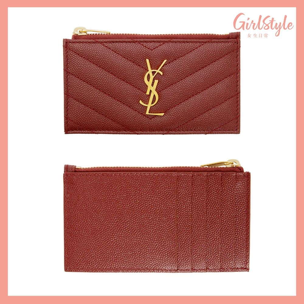 SAINT LAURENT Red Fragment Card Holder HKD$2990