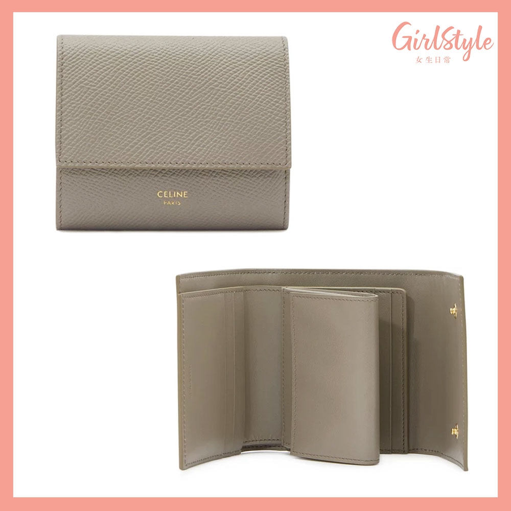 CELINE Small Trifold Wallet in Grained Calfskin HK$4,289