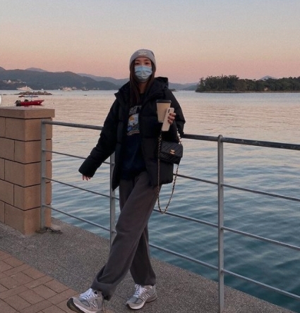 Heidi也十分喜歡把名牌混搭運動服裝