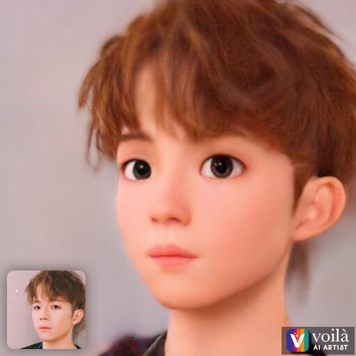Ian的迪士尼風卡通照和本人一樣那般溫馴~溫柔的眼神