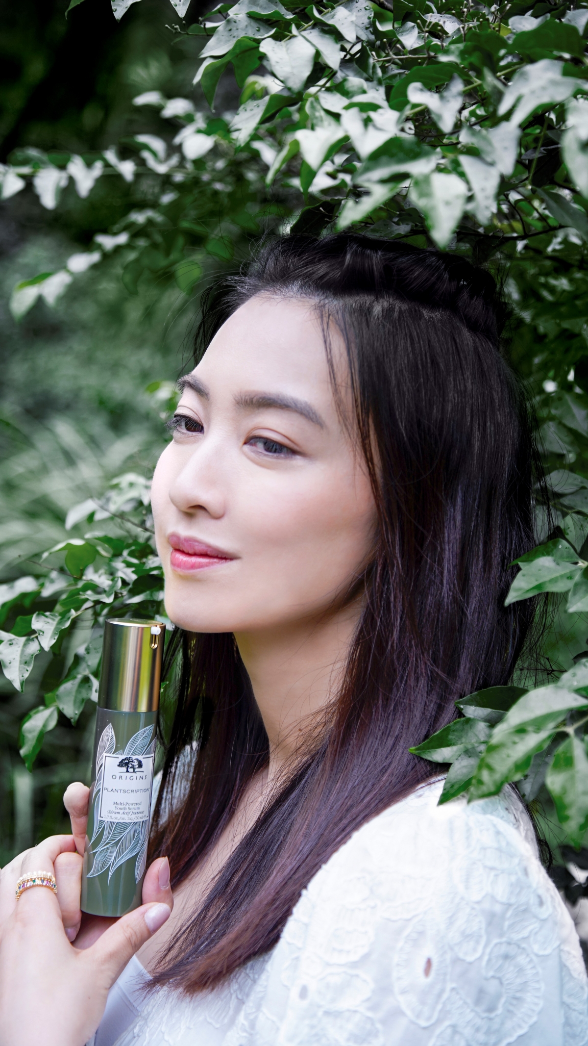 千雪BB就全憑一支 Origins 升級版 #瘦面綠精華來補充及激活肌底的膠原!