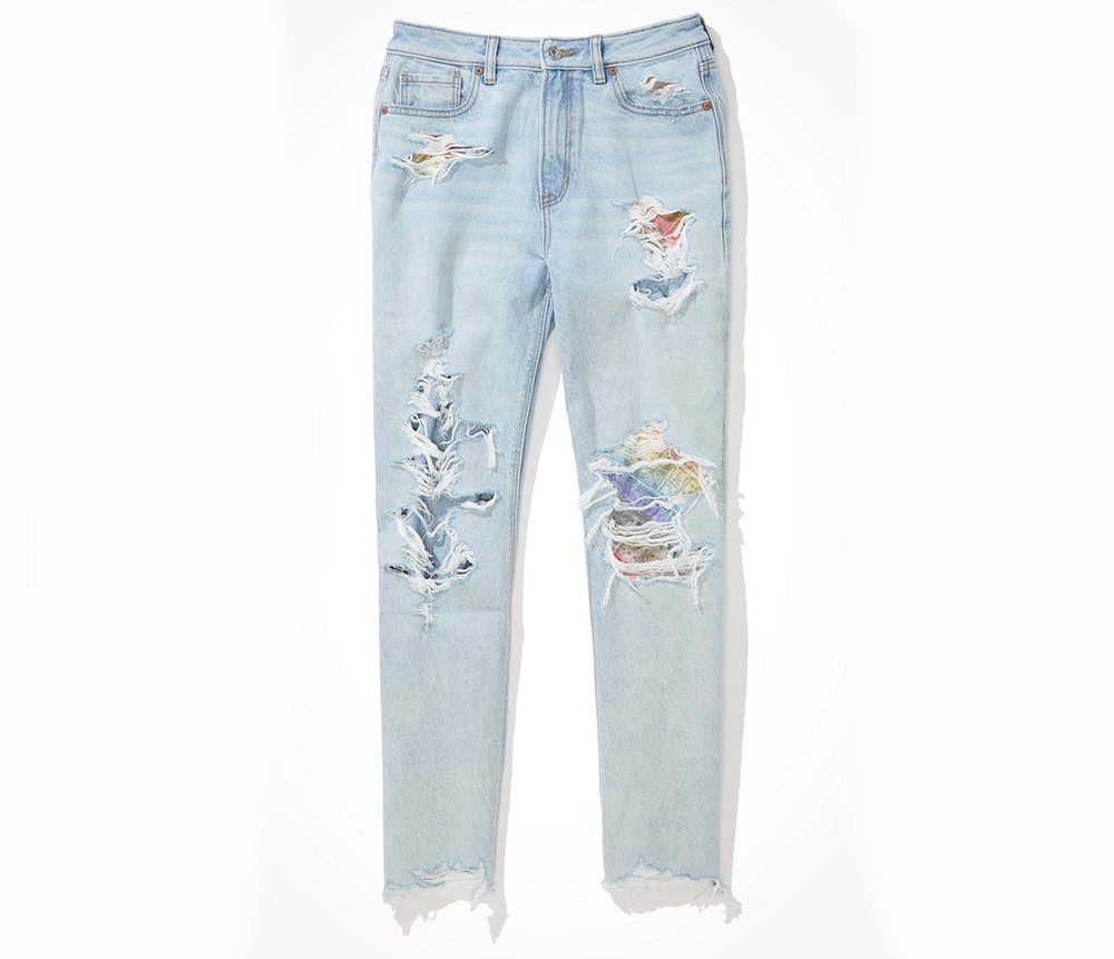 American Eagle 彩虹 Mom Jean