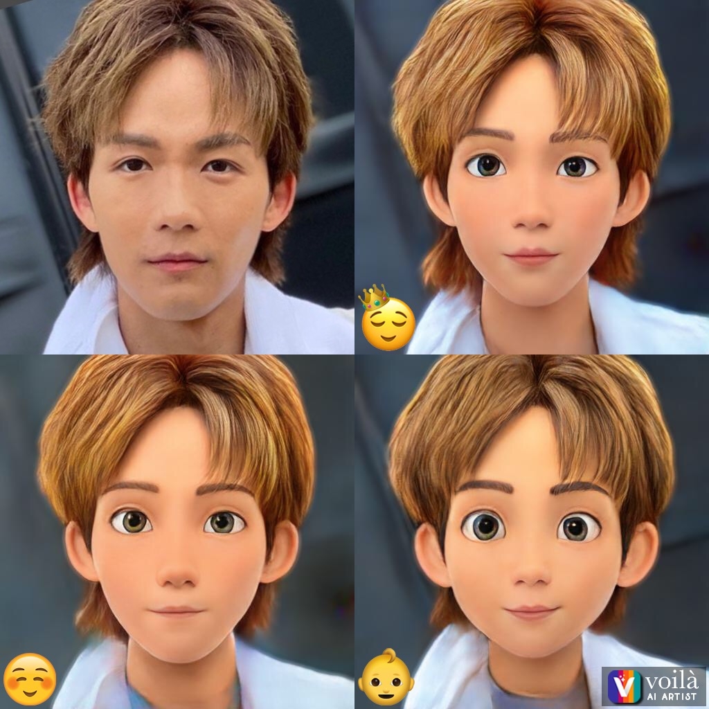 Alton的迪士尼版樣子也有著經典俏王子的模樣,一頭金髮的他臉型尖尖,有青春的初戀感覺~