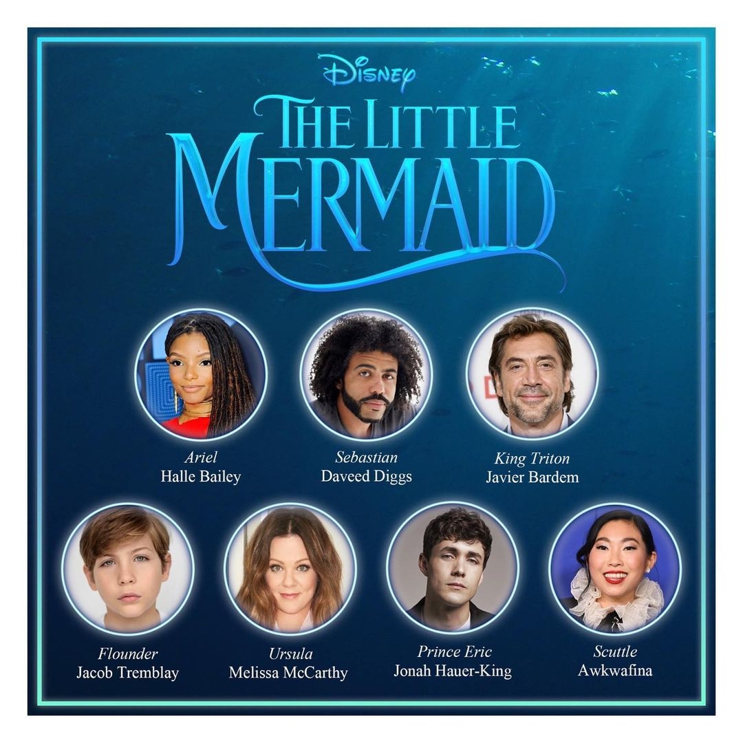迪士尼真人版電影《小美人魚》(The Little Mermaid)Halle Bailey Jonah Hauer-King