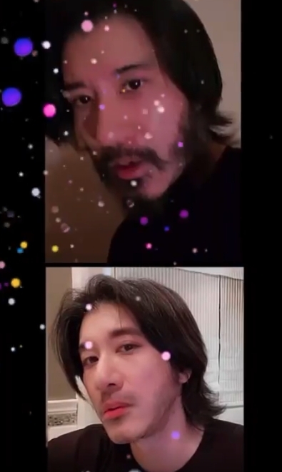 在短短幾秒間,王力宏的視覺年齡就由叔叔變回青春的男子!