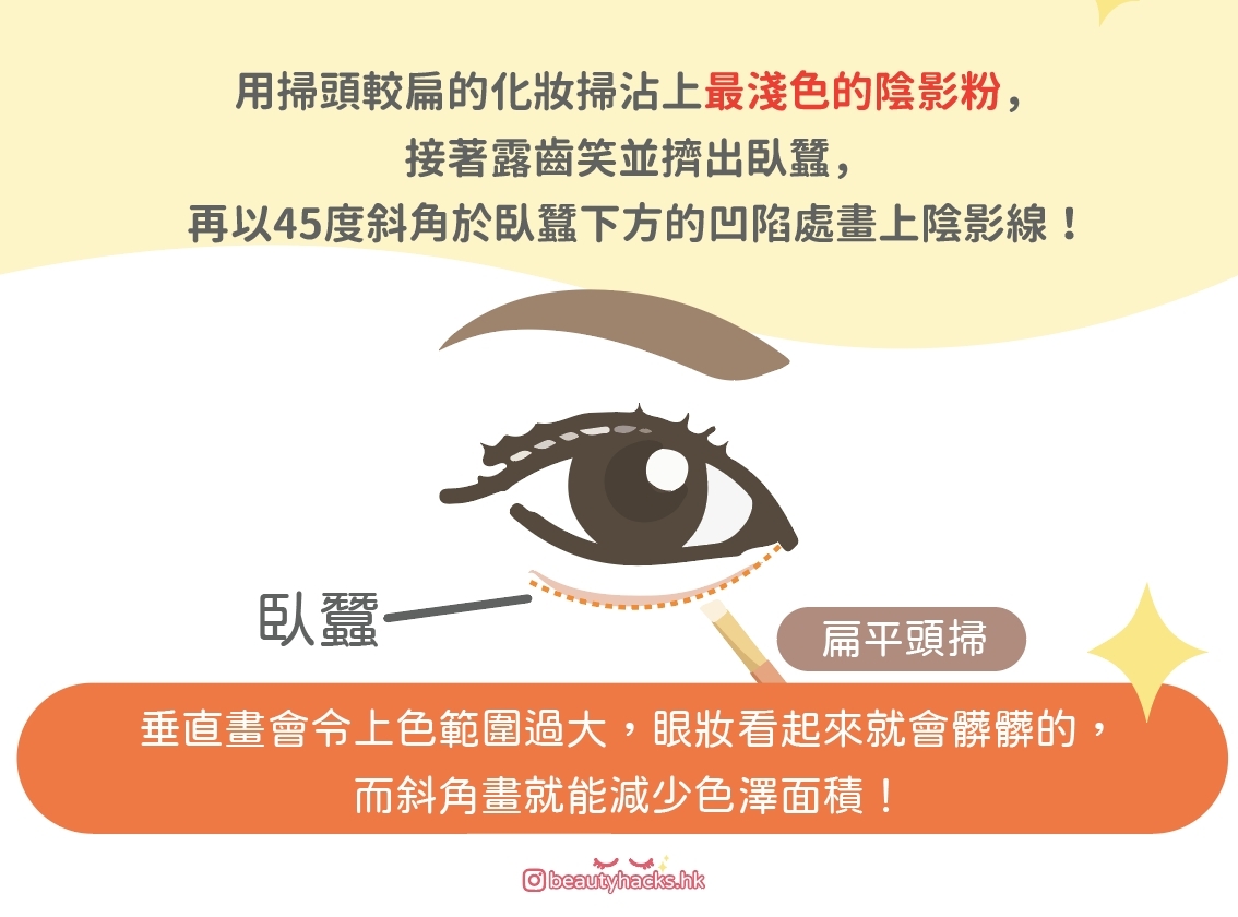 【化妝教學】如何畫出無辜感臥蠶眼妝?原來有臥蠶能顯臉小!