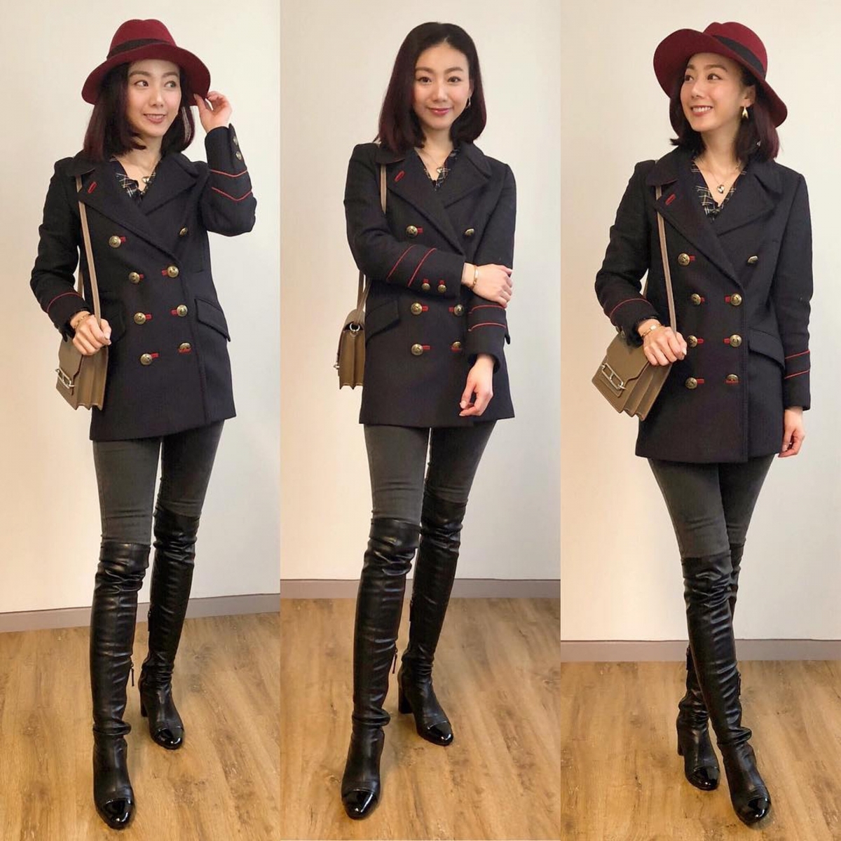 炫富女星|周嘉儀也愛細size的手袋,啡色和紅色的Hermès Roulis也看到她常常揹
