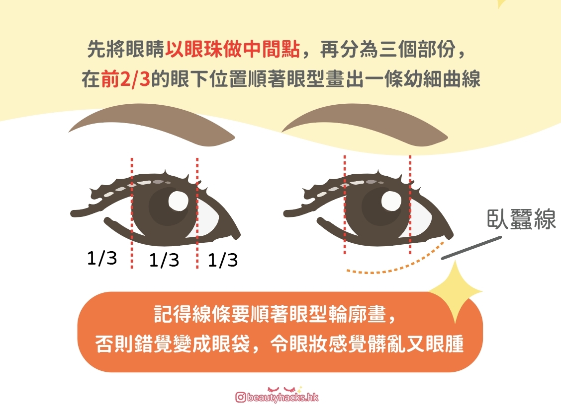 【化妝教學】如何畫出無辜感臥蠶眼妝?原來有臥蠶能顯臉小!