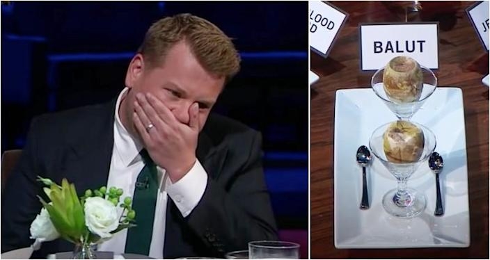 James Corden|這些亞洲料理作為懲罰性的食物道具,不少明星看到這些食物時,更露出一臉不情願