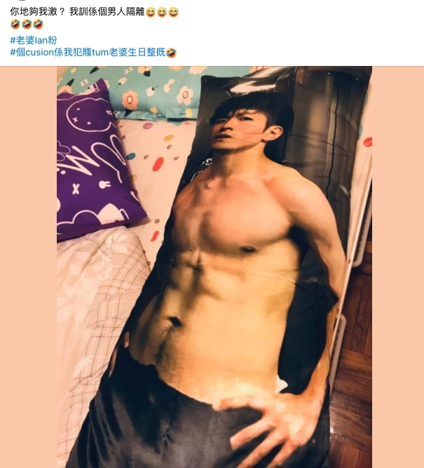 苦主不斷分享家中的MIRROR應援物,有著不少自家製的枕頭,人形Cushion