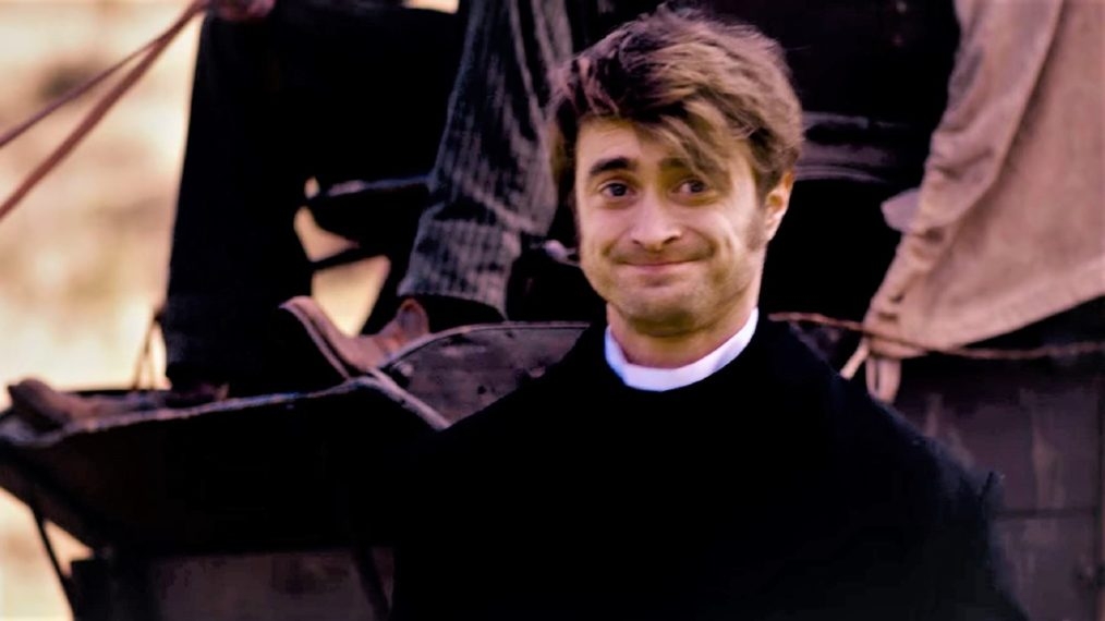 哈利波特Daniel Radcliffe 在劇中飾演牧師一角「Craig」,主要為負責處理人類的禱告