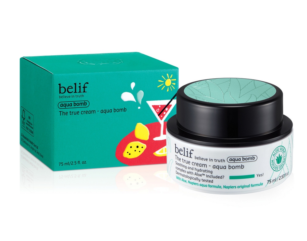belif 蘆薈斗篷草高效水分炸彈霜(夏日版)