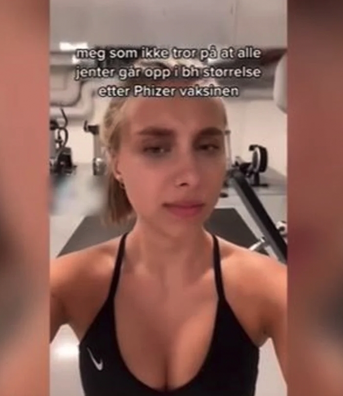 而挪威亦有案例出現同一情況,一名17歲的少女 Emma 聲稱自己在接種第一劑輝瑞後,罩杯也有升級情況出現!