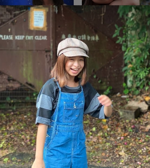 Celine 上街還會化妝,畫上眼線的她打扮新潮韓風,惟臉上的酒窩沒有變化。漸變少女的她十分愛美,不過似乎還有一點Baby Fat。