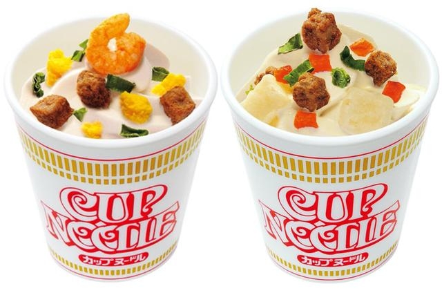 在日本的杯面博物館裏,也曾有一款杯面雪糕發售,加上杯面配料的雪糕吃起來也有神奇的味道喔!