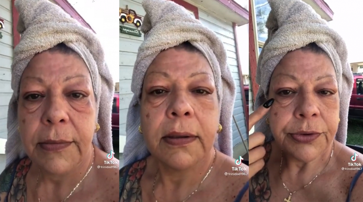 直到近日小編留意到一片在網上被瘋傳的影片,在影片中有一名飽受眼袋、眼紋問題困擾的 54 歲博主 @Trinidad1967 就即場試用了一款來自 Peter Thomas Roth 的眼霜,