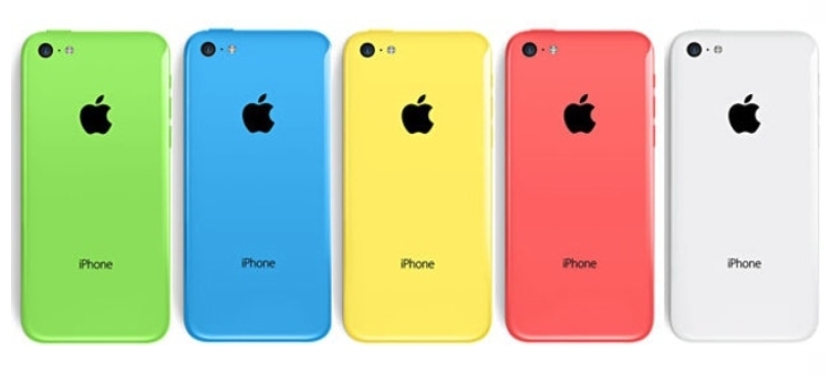 蘋果2013年推出了 鮮豔螢光色機身的 Iphone 5c
