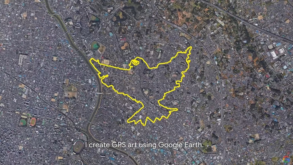 Yasushi決定用Google地球記錄低自己的足跡,拼寫成「Marry Me」向女友求婚