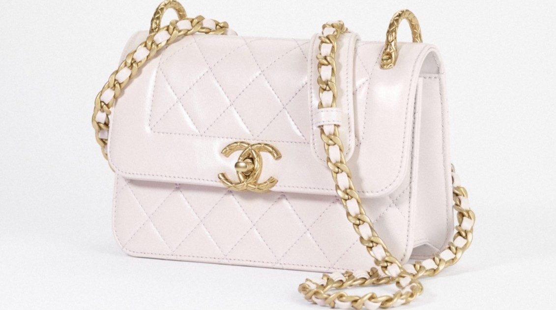 Chanel 迷你垂蓋手袋 淺紫色 HKD 35,700*