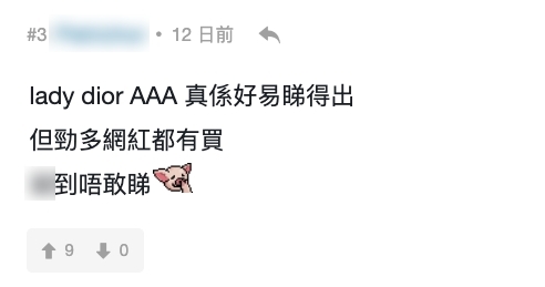 有網民就發現, Ukei 的白金色 LADY DIOR 手袋的「DIOR」金屬鎖匙扣似乎只見字母 R,令人質疑到底只是照片剛好拍不清楚,還是手袋真的屬假貨?