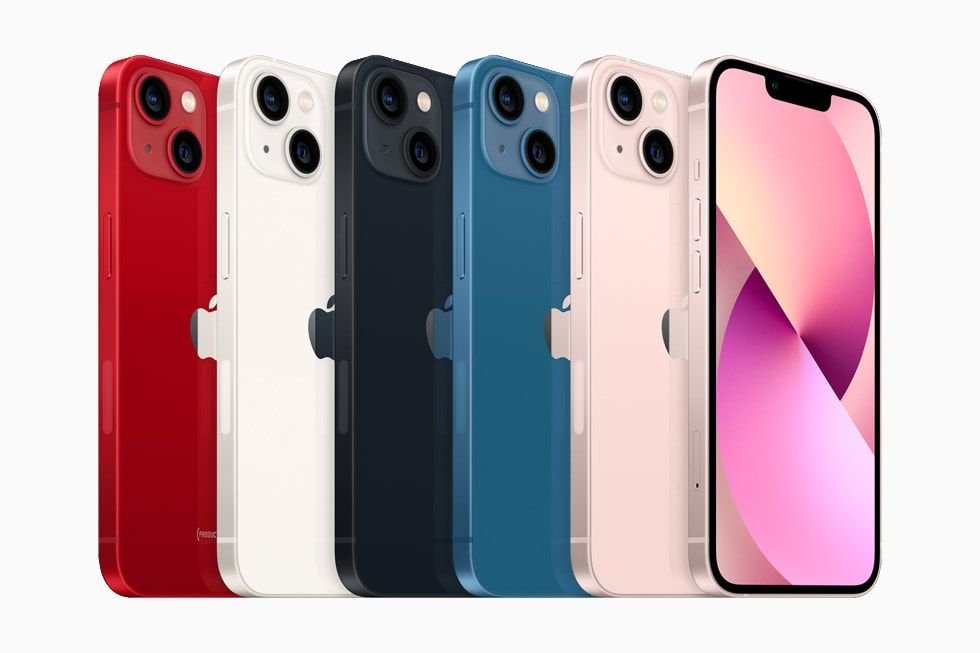iPhone 13 和 iPhone 13 mini 將推出 5 種顏色,包括藍色、午夜暗色、星光色、紅色、粉紅
