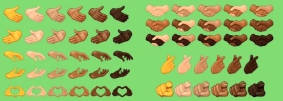 手指心心和雙手心心也十分可愛,在表達愛意時又多兩個Emoji可用啦~