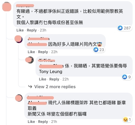 大部分網民看過馬米高這段影片後,認為馬米高並沒有冒犯梁朝偉之意