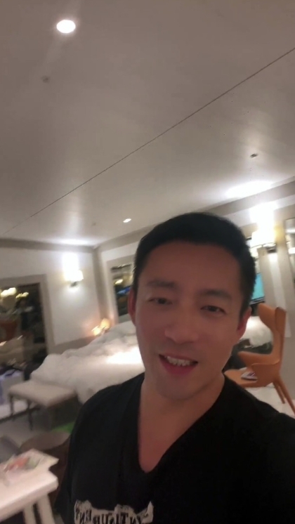 汪小菲其後分享了在自家酒店隔離的生活