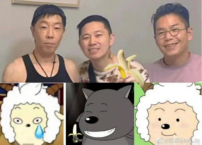 至於MC Jin就似皮膚黑黑而且樣子壞壞的大灰狼!黃貫中分享出三人合照
