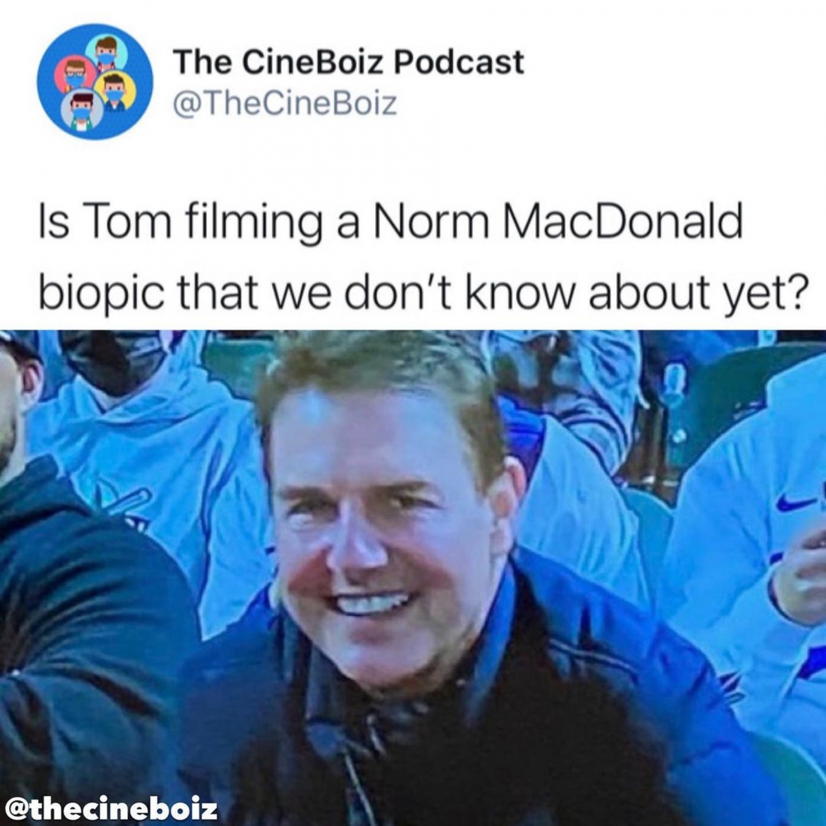 網民卻發現在電視轉播的畫面上的Tom Cruise(湯告魯斯)變胖了?