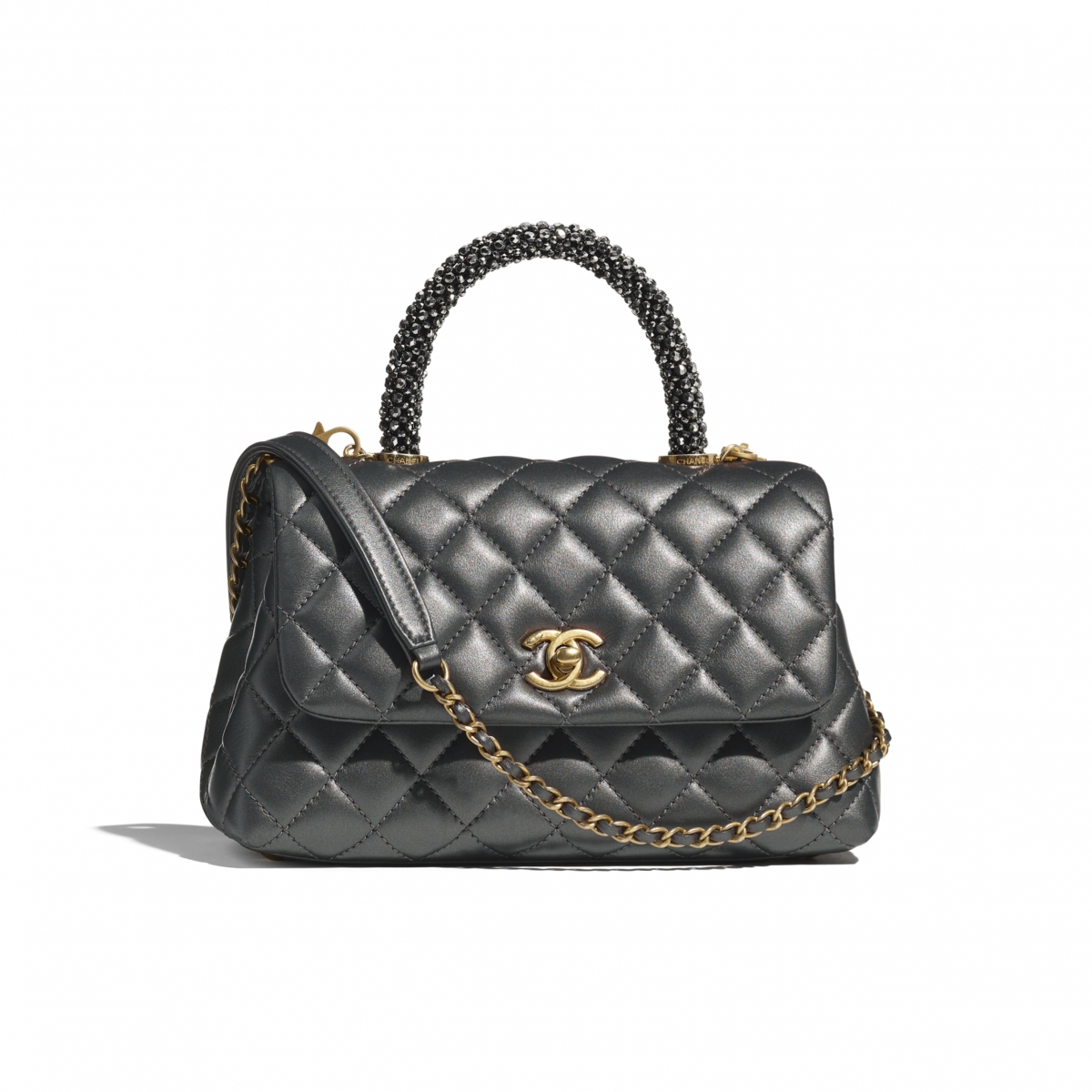 FLAP BAG WITH TOP HANDLE HKD 39,400*