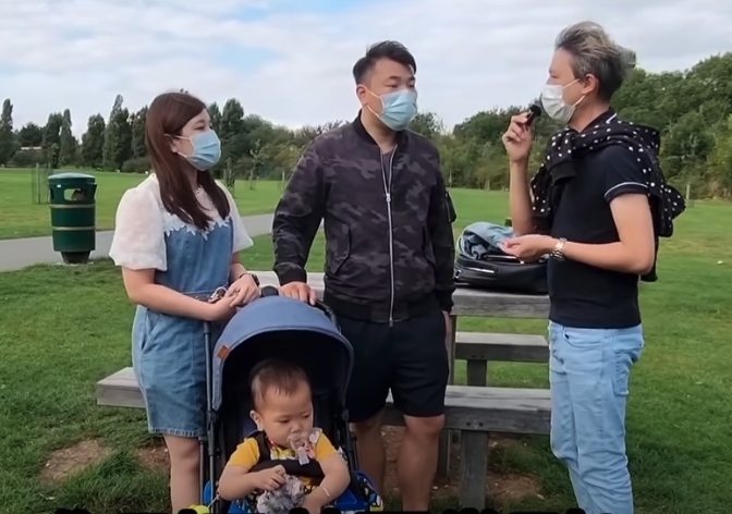 英國訪問持BNO受訪者 Alan 與 Tammy 帶同 19 個月大的兒子一家三口 5 月尾到埗英國