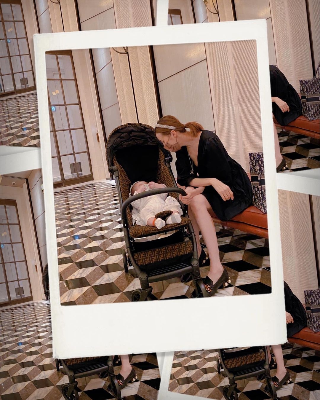 沈卓盈囝囝Jayden的BB車是接近2萬港元的 FENDI BB 車