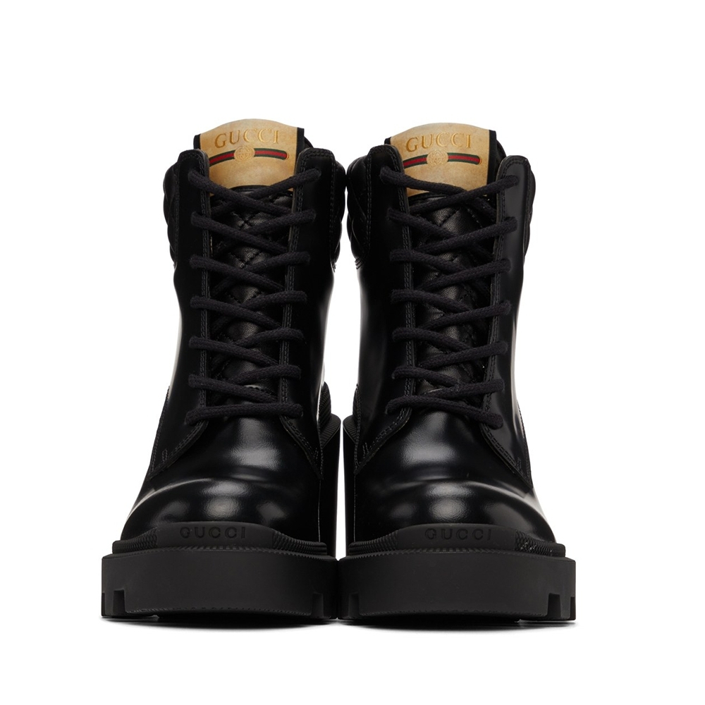 GUCCI靴除了鞋跟夠高,其厚底的設計讓你走路時絲毫都不覺累