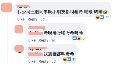 有網民認為現時的父母很喜歡幫仔女的名字改成不同的「希」字