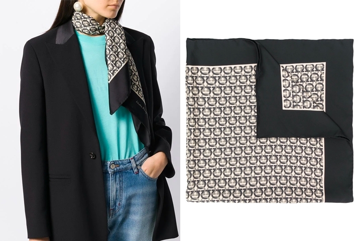 Salvatore Ferragamo print scarf 輕鬆打造個人獨特美感。
