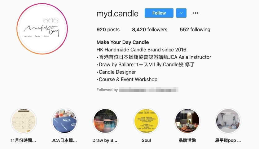Make Your Day Candle的Instageam帳號~