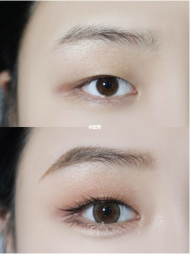 根據眼型為眼睛小範圍地提亮並畫上臥蠶~