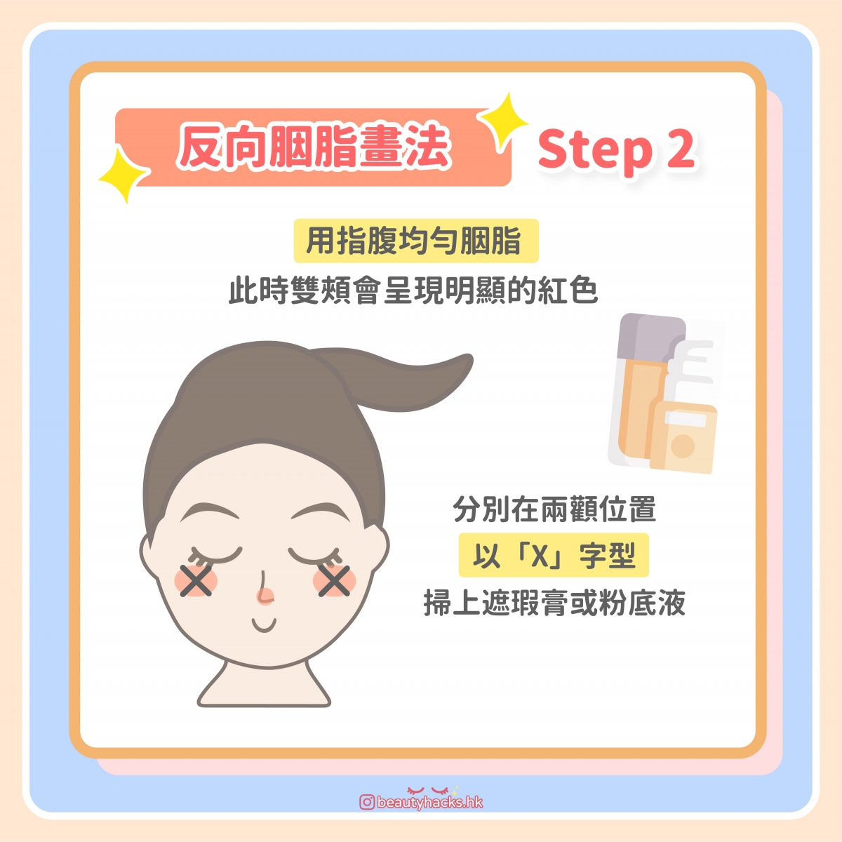 反向胭脂畫法