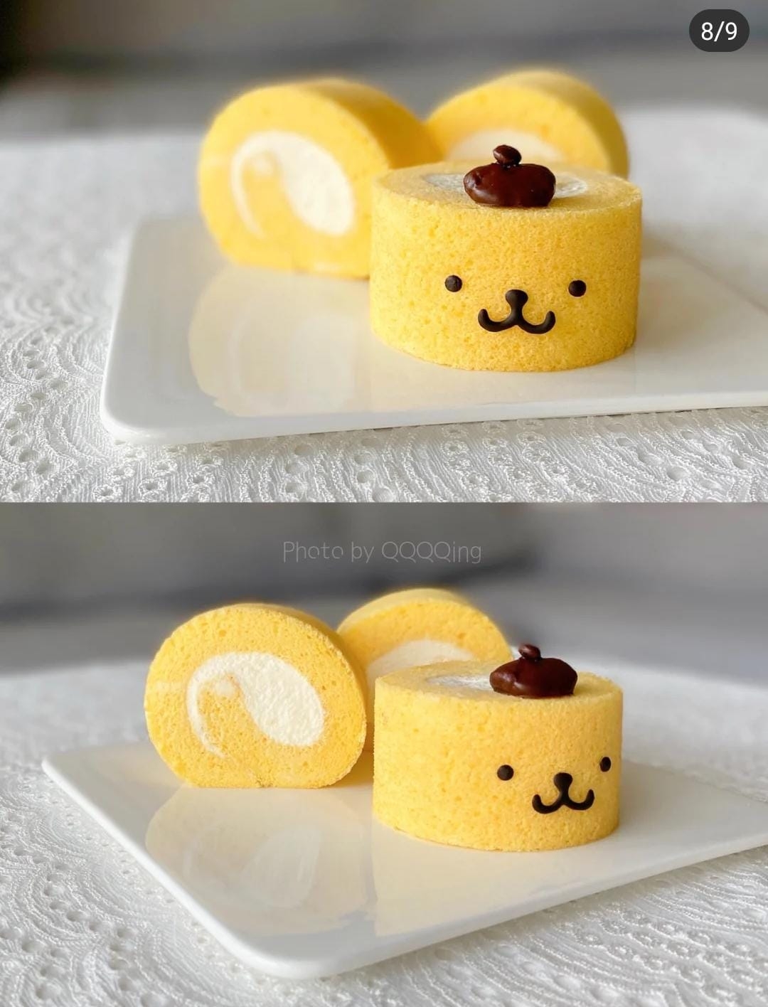 布丁狗海鹽蛋糕捲成品