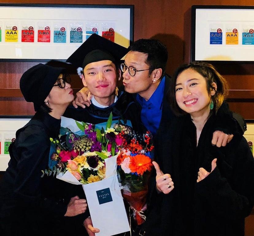 三哥會與老婆戚美珍去温哥華探望一對仔女苗彤和苗俊,家人感情十分要好。