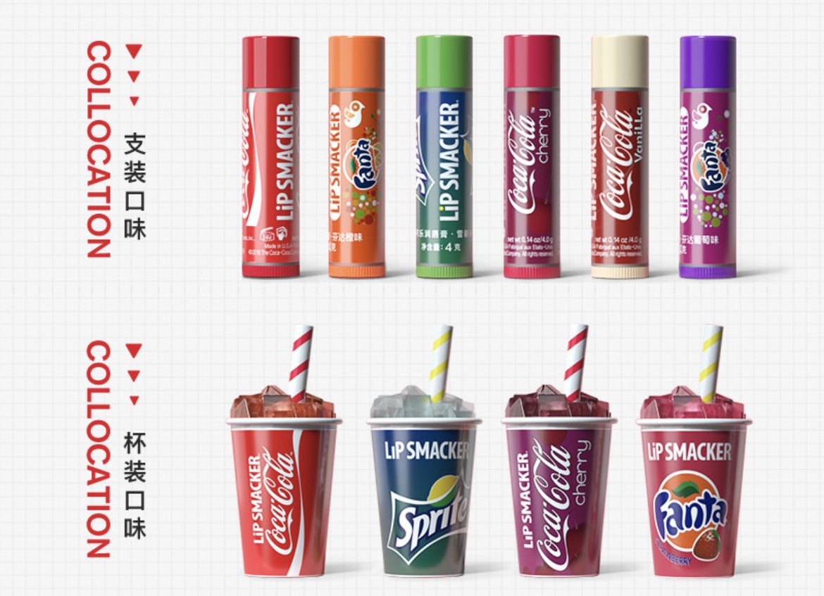 Lip Smacker一共推出了6款口味的支裝款式!