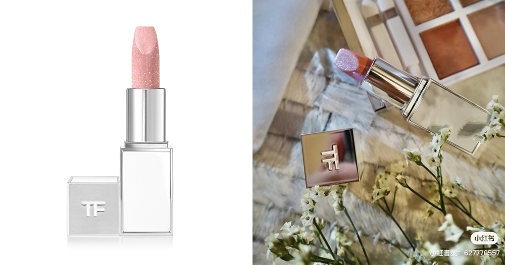TOM FORD BEAUTY Sunlit Rose Lip Balm純白管身配襯銀白邊線的設計讓人想起瑞士的純淨夢幻雪景!