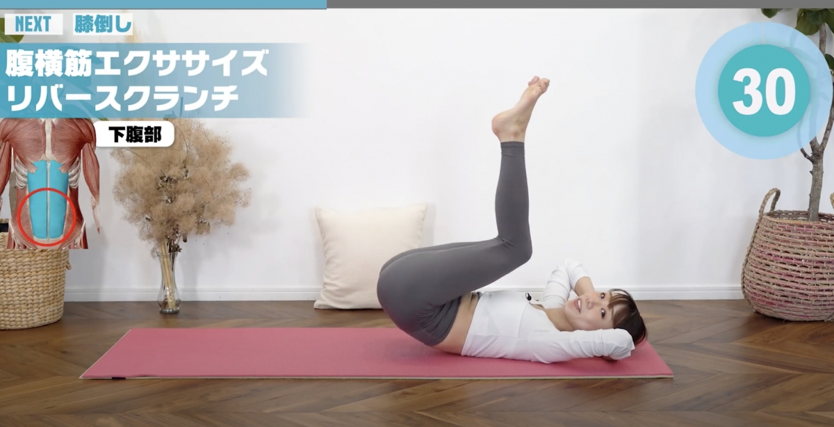 【內臟脂肪】抬腿後踢30秒