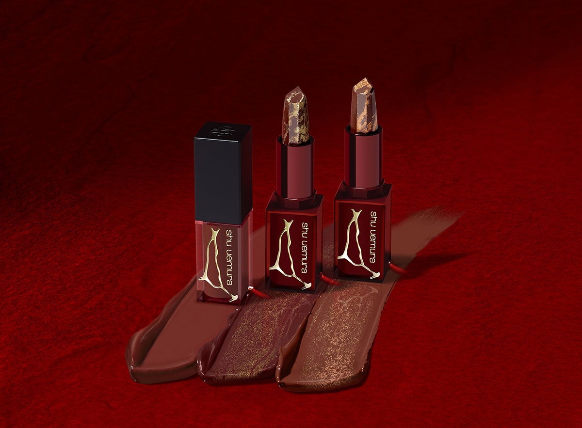 shu uemura 植村秀 2022新年限定 lush lava reds 鎏岩系列無色限絹感唇膏