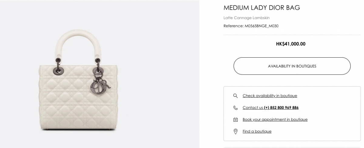Lady Dior Bag價值HK$4,1000~
