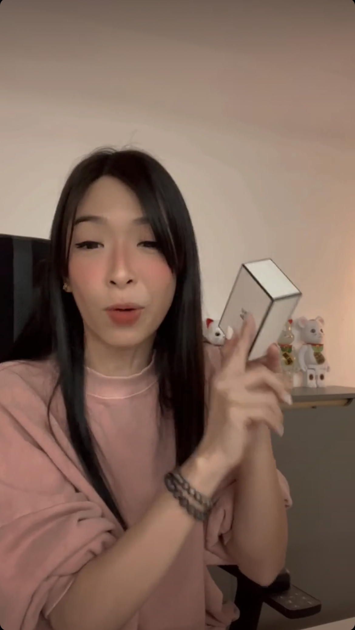 不斷自我安慰說「有重量有希望」!