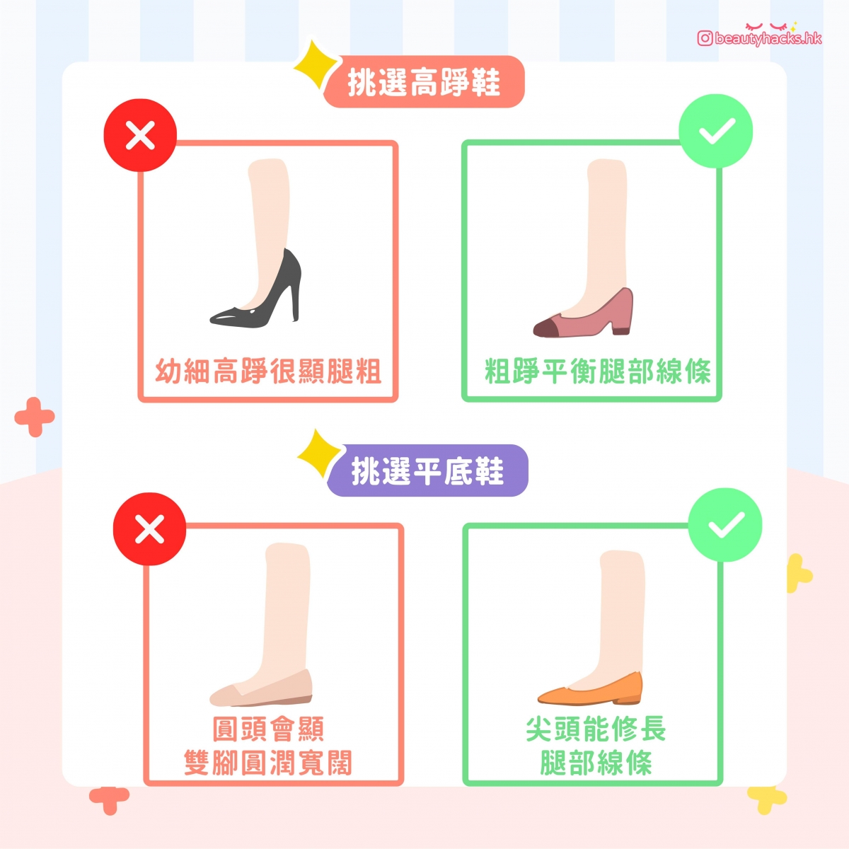 選鞋指南2 - 高踭鞋＋平底鞋