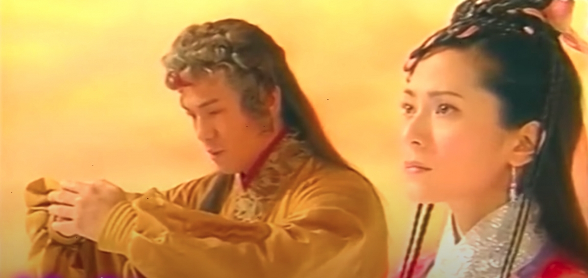 拍攝《牛郎織女》時,與同劇的飾演牛郎的溫兆倫假戲真做~