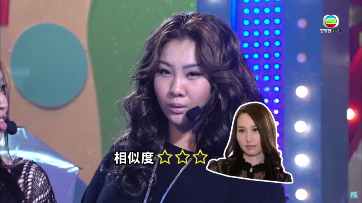 當中Joyce噘起嘴巴模仿徐子珊的性感厚唇相當神似!